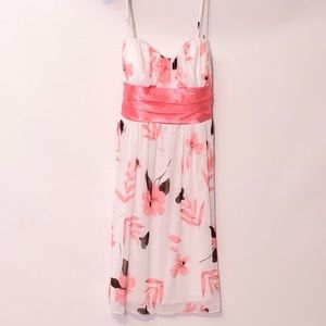 Pink and white summer dress